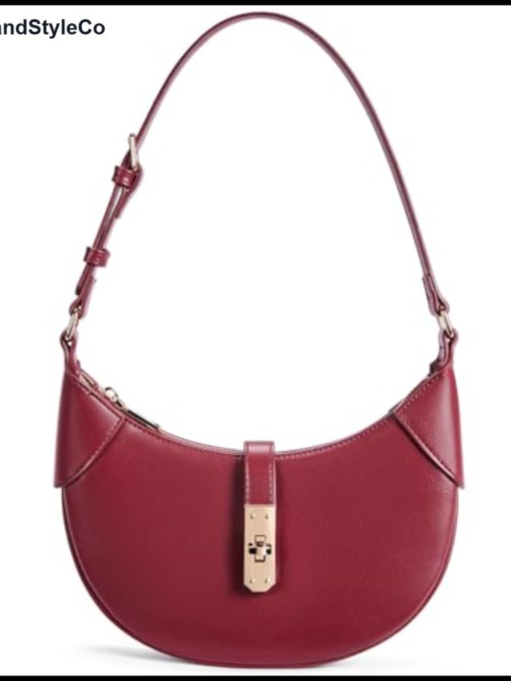 Small Crescent Moon Vegan Leather Shoulder Bag Women's Purse